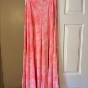Elegant Pink Tie-Dye Women's Pants